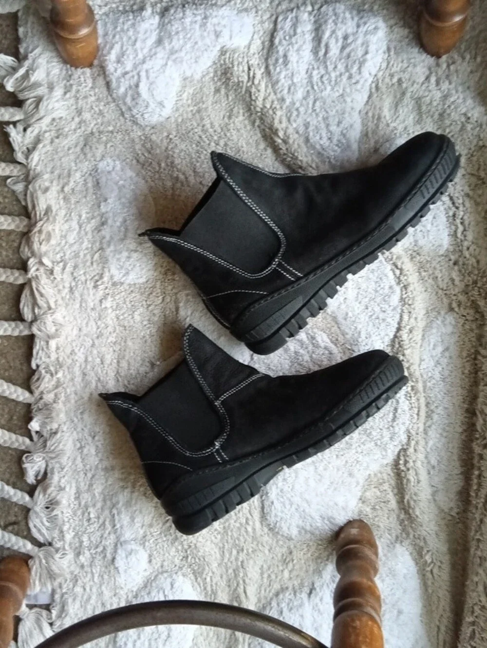 OtBt Suede Slip-On Ankle Boots